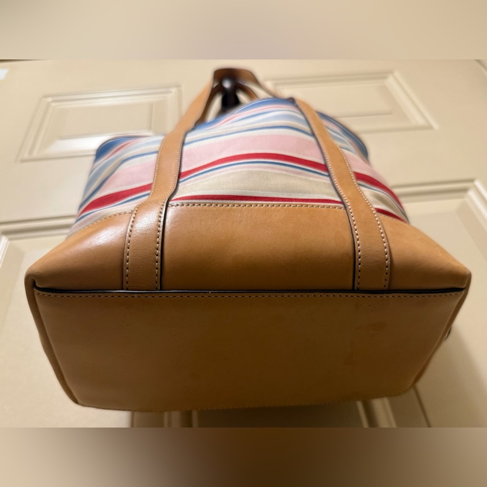 Coach Vintage 2003 Hampton Nautical Multicolor Striped Shoulder / Tote Bag - Picture 4 of 11